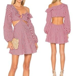 Lovers + Friends Red Gingham Mini Dress